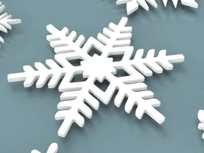 Snowflaskes pack 3D print model