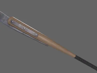 PBR Baseball Bat Weapon V3 Low-poly 3D model