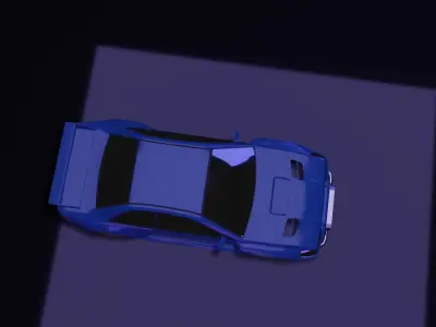 Subaru Impreza WRX STI 22B Low-poly 3D model