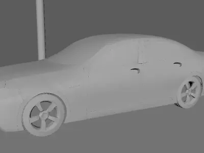 Basic car Model Low-poly 3D model