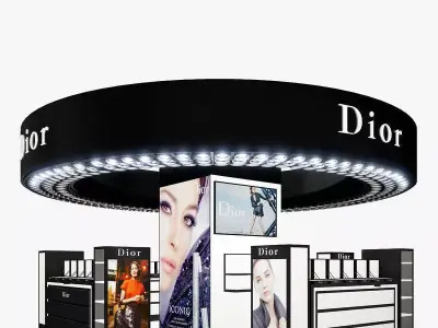 Cosmetics Stand - Dior 3D model