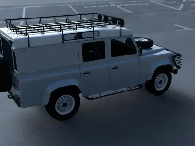 Land Rover Defender 110 Utility Station Wagon HDRI 3D model