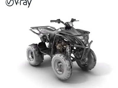 Sleek Quad ATV OffRoad Vehicle model pack Low-poly 3D model