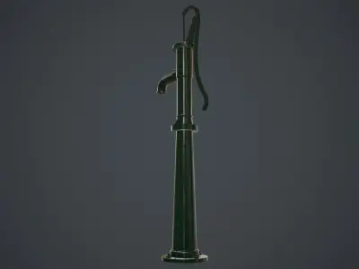 Hand Pump 1A Low-poly 3D model