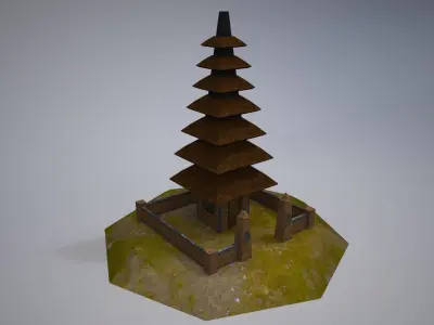 Pure Bali Hindu temple 3D model