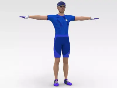 Cyclist 05 3D model