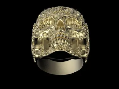 skull ring 3D print model