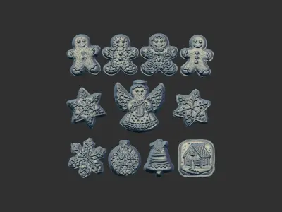 christmas treedecor baserelife  3D print model