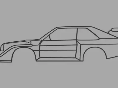 Audi S1 E2 Wall Silhouette 3D print model