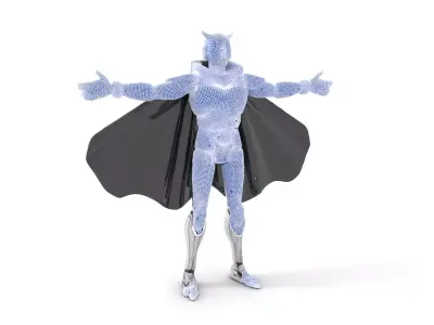 Futuristic Robot Cape model pack Low-poly 3D model