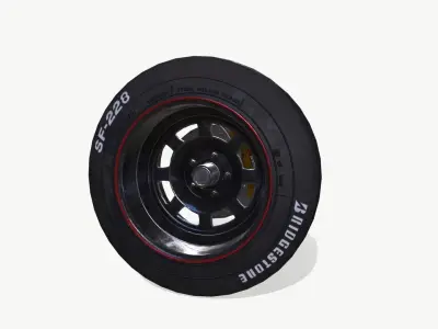 Rally wheel FS - 228 Low-poly 3D model
