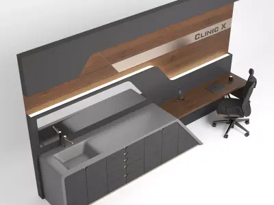 Hiworc Medical Clinic Cabinet Set  1 3D model