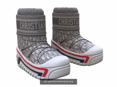 Dior Alps Snow Ankle Boots 3D Model Pack