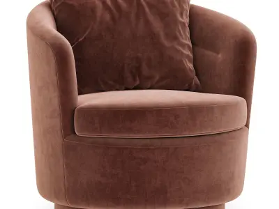 Viv Swivel Chair By westelm 3D model