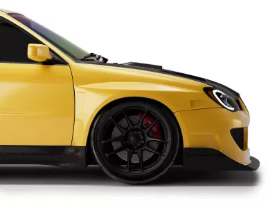 Subaru Impreza Low-poly 3D model