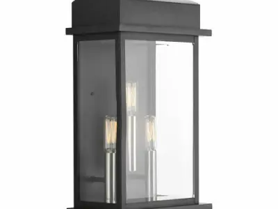 Watterson 3-Light Outdoor Wall Lantern Free 3D model