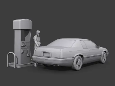 On Gas Station 3D model