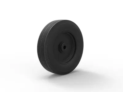 Wheel from old school Formula One 3D print model