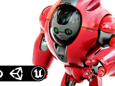 ASTRONAUT BOTV-2000 B Rigged for Unreal Engine - Unity - MIXAMO 3D model