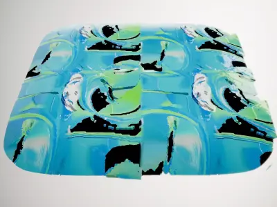 Glass Ornament Multicolor Swirl HQ PBR Textures Set Texture