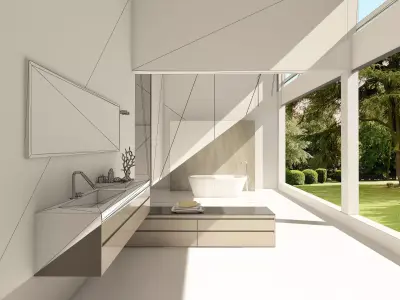 Bathroom 02 VR-ready Low-poly 3D model