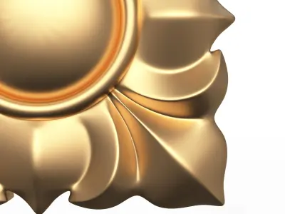Rosette Carved Decoration CNC 02 Low-poly 3D model