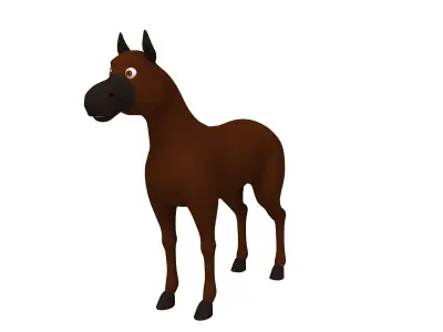 Horse Cartoon 02 3D model