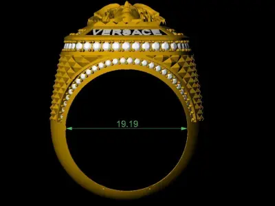 Luxury Medusa-Inspired Statement Ring  3D print model