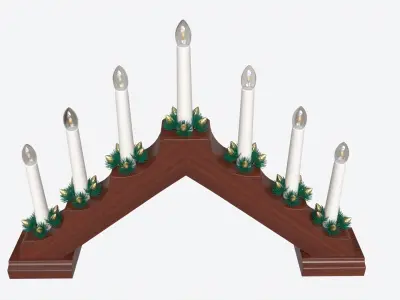Advent 7-light Candlestick Arc 01 3D model