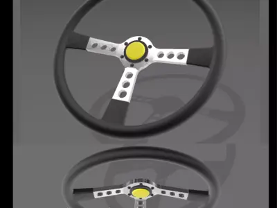 Steering wheel for scale model racing cars 3D print model