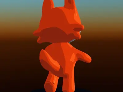 Celshaded Fox 3D model