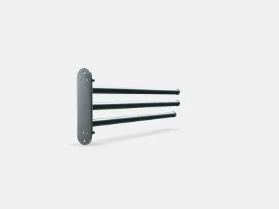 BROGRUND Towel holder 3 bars Low-poly 3D model