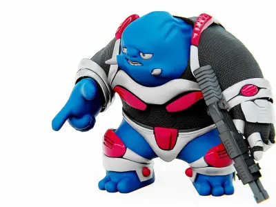 ALIEN MOBBY Rigged for Unreal Engine - Unity - MIXAMO 3D model