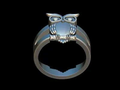 Owl  Ring 3D print model