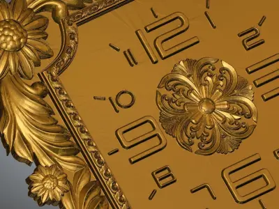 Watch gold clock 3D print model