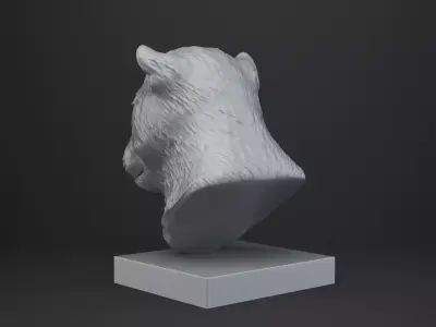 Leopard Bust - Animal Figurine 3D print model