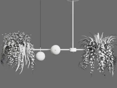 pendant light plant Indoor  outdoor plants hanging pot 3D model