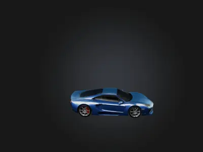 Realistic Car Low-poly 3D model