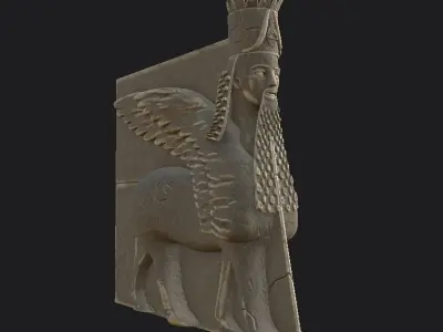 Winged Stone LION 3D model