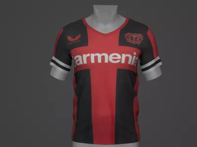Bayer Leverkusen Football Jersey T-Shirt - Soccer Kit Low-poly 3D model