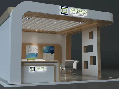 Booth Exhibition Stand a672e 3D model