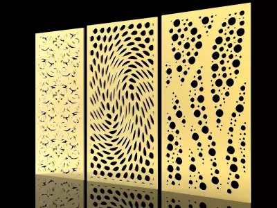 3d model and vector file of cnc partation home 3D model