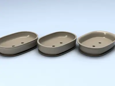 Bonsai pots Low-poly 3D model