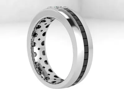 Round Bezel Band Ring 4413 3D print model