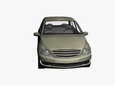 Low Poly Champagne Car Low-poly 3D model