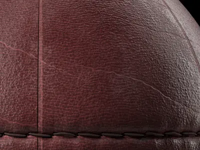 Leather Materials 30- Stitched Leather By Sbsar  Texture