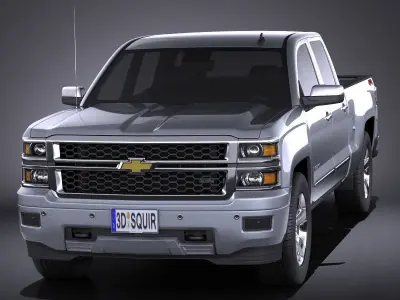 Chevrolet Silverado 1500 Double Cab 2015 VRAY 3D model