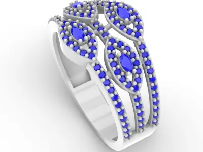 Jewelry Diamond Ring Model RG24 Free 3D print model