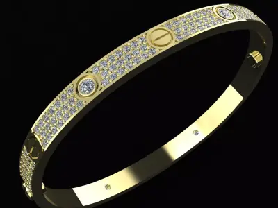  LOVE Bracelet with the Stones 3d printing model 3D print model