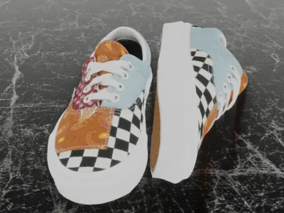 VANS ERA TIGER 3D SHOES Low-poly 3D model
